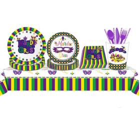 Mardi Gras Party Tableware Set