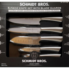 Schmidt Bros. Legacy Series, 5 Pc Ultra Sharp Knife Set + Blade Guards